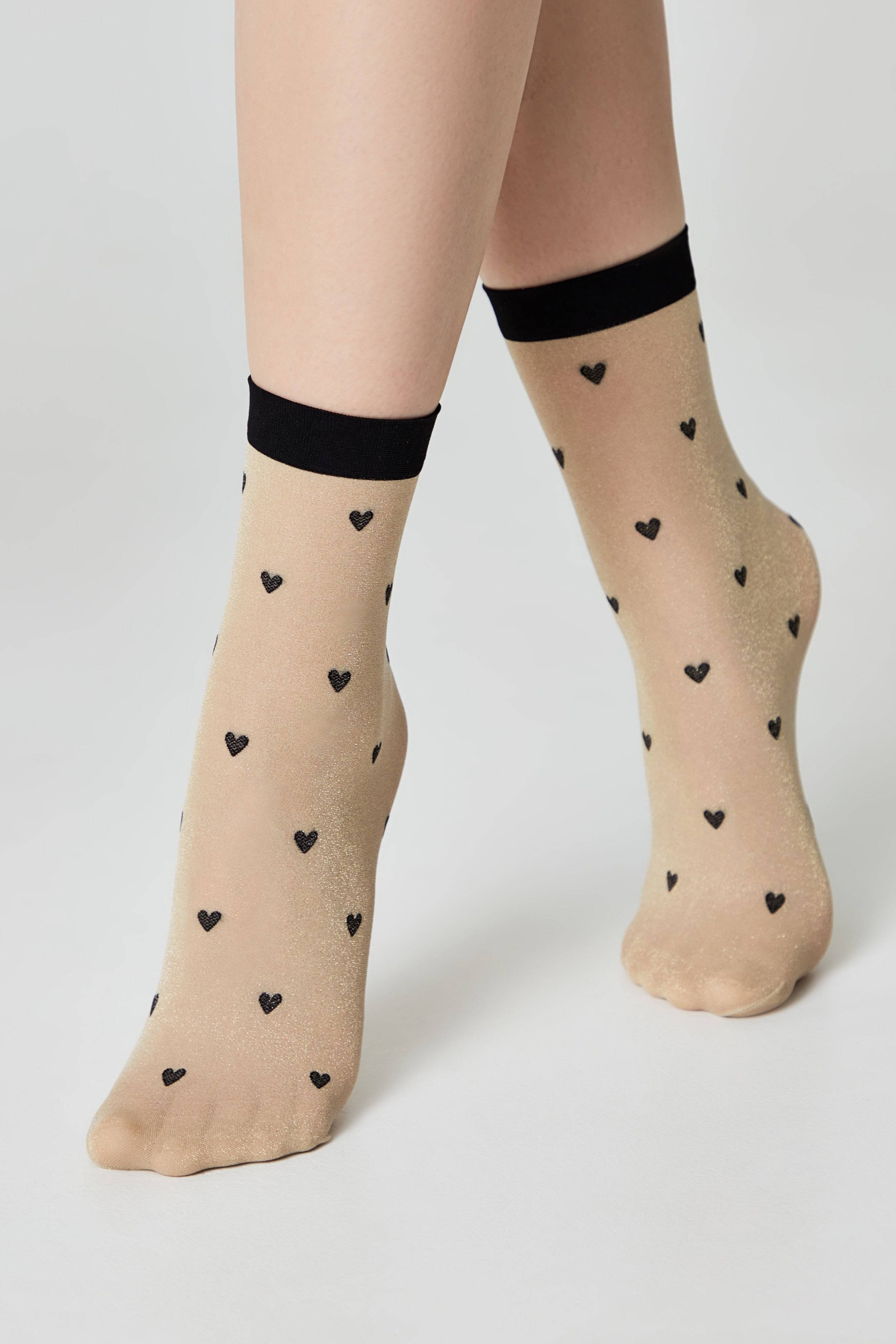 Shimmering Socks Conte Fantasy - "Hearts" Designs Secondary image