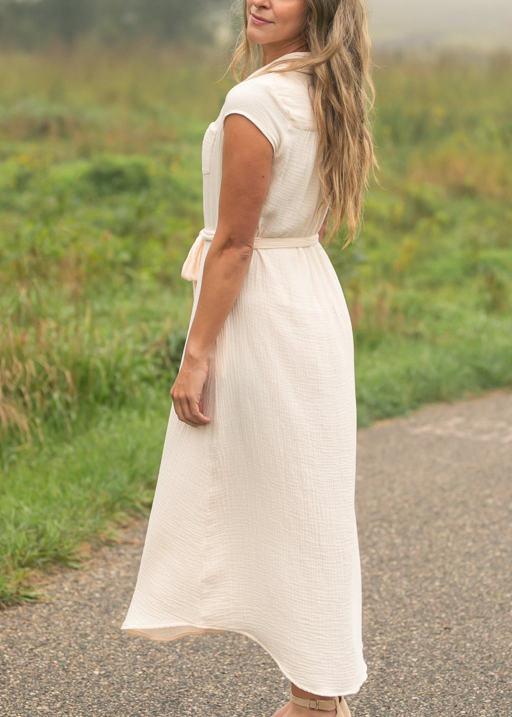 Willow Blush Pink Cotton Gauze Midi Dress - product image 12