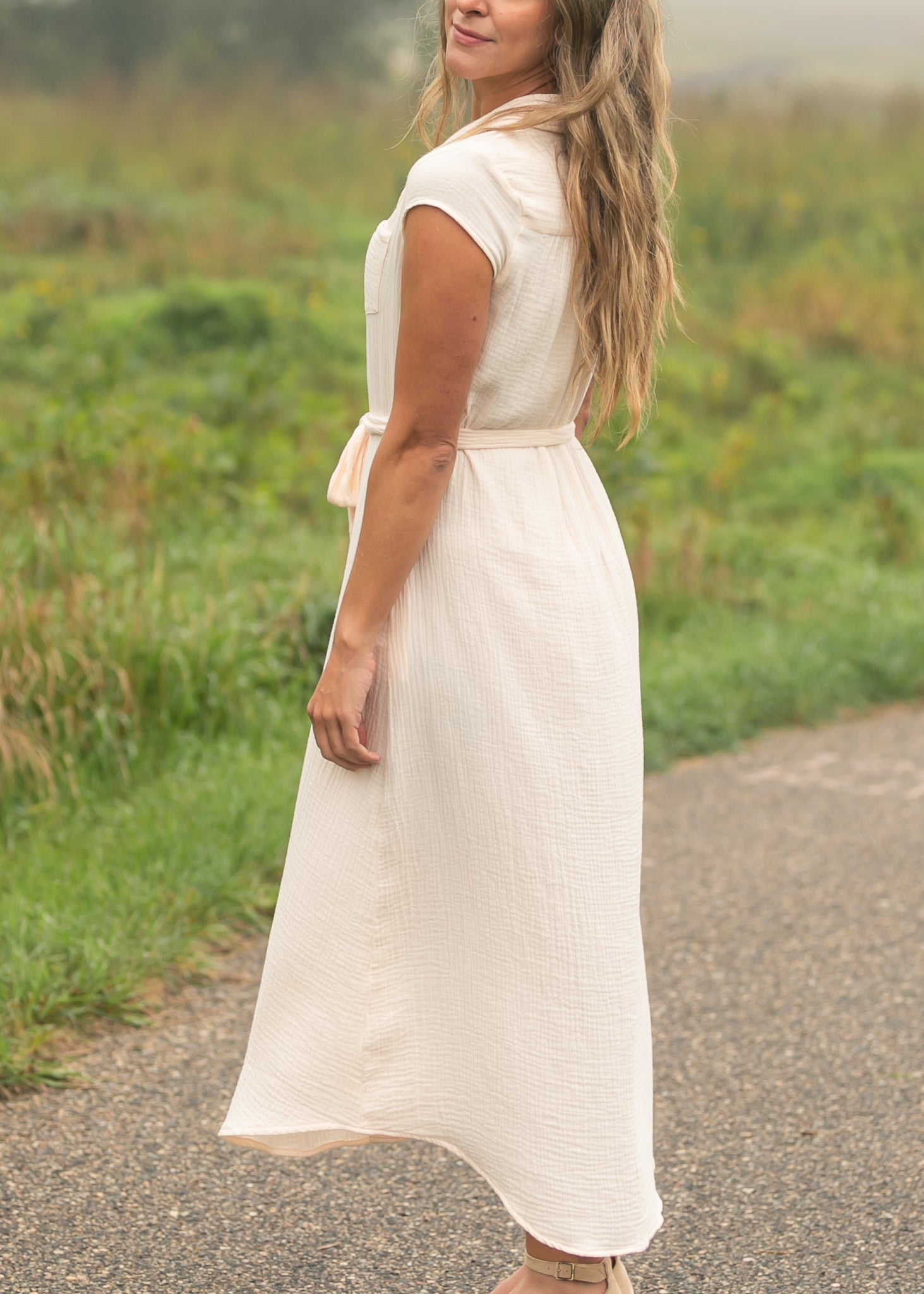 Willow Blush Pink Cotton Gauze Midi Dress - product image 12