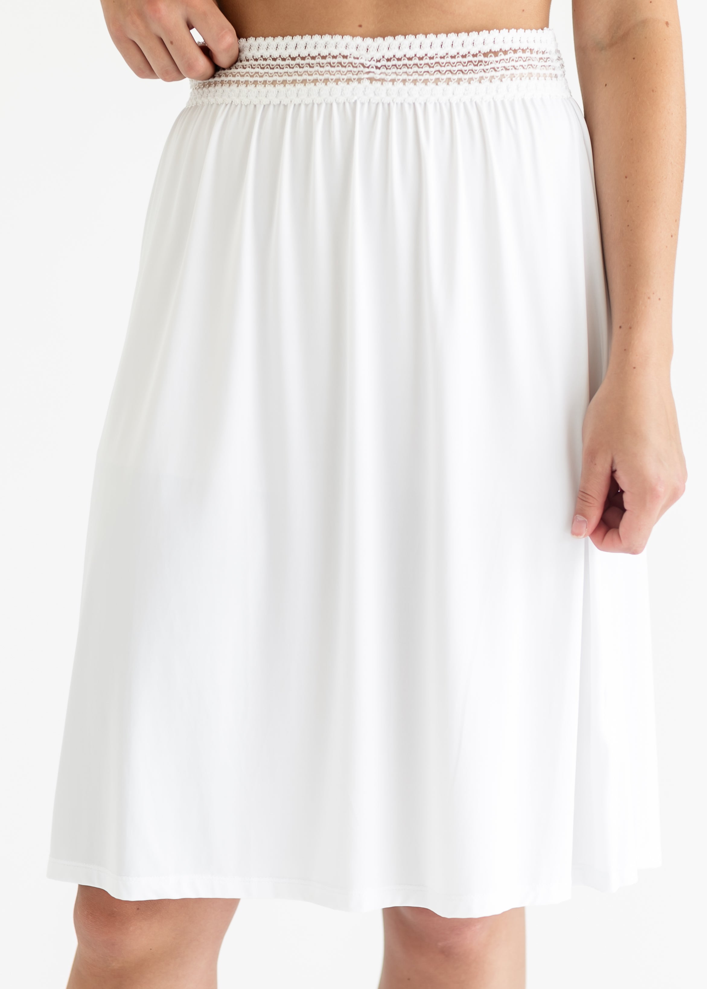 Women's White Half Slip Secondary image