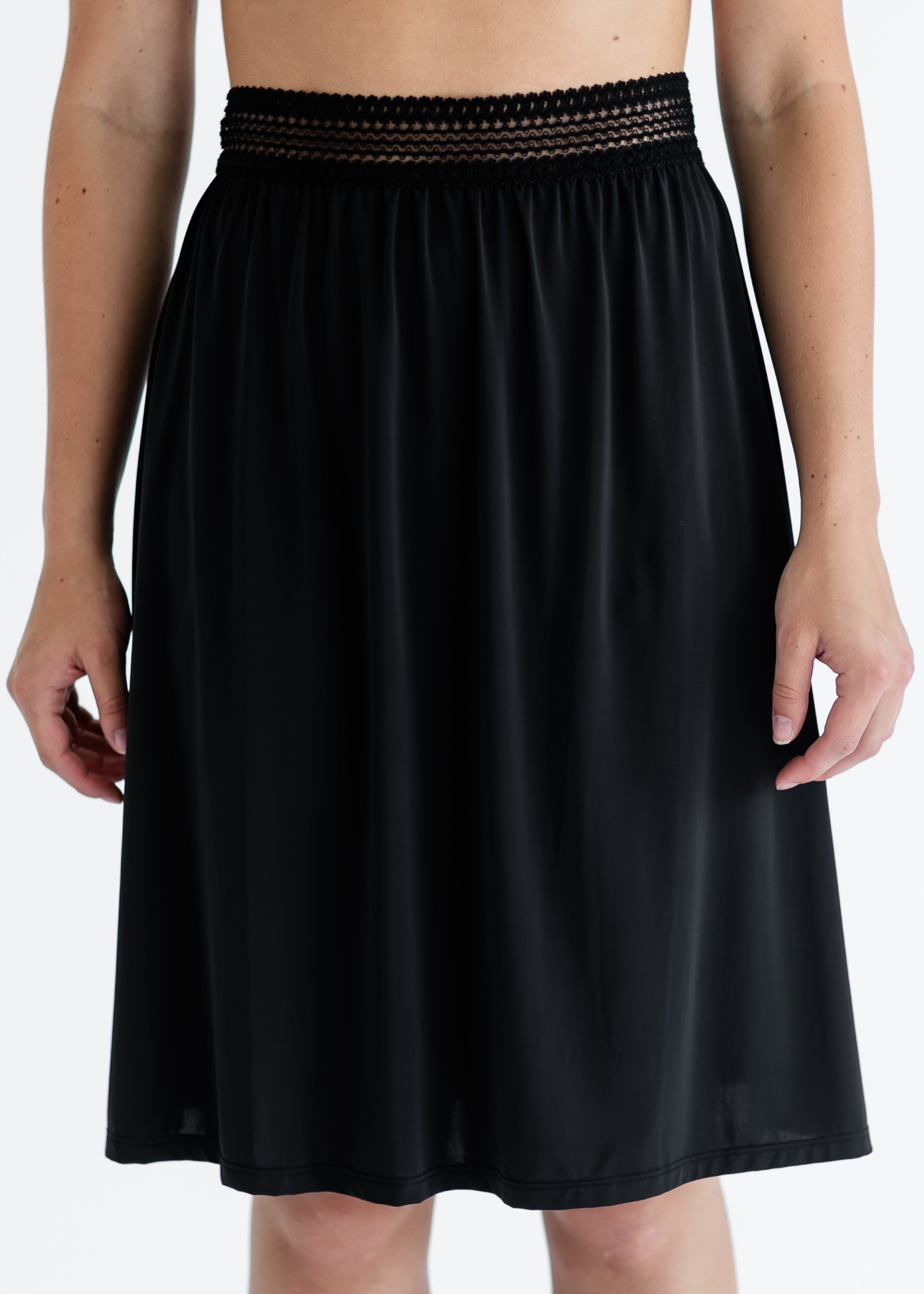 Women's Black Half Slip Secondary image