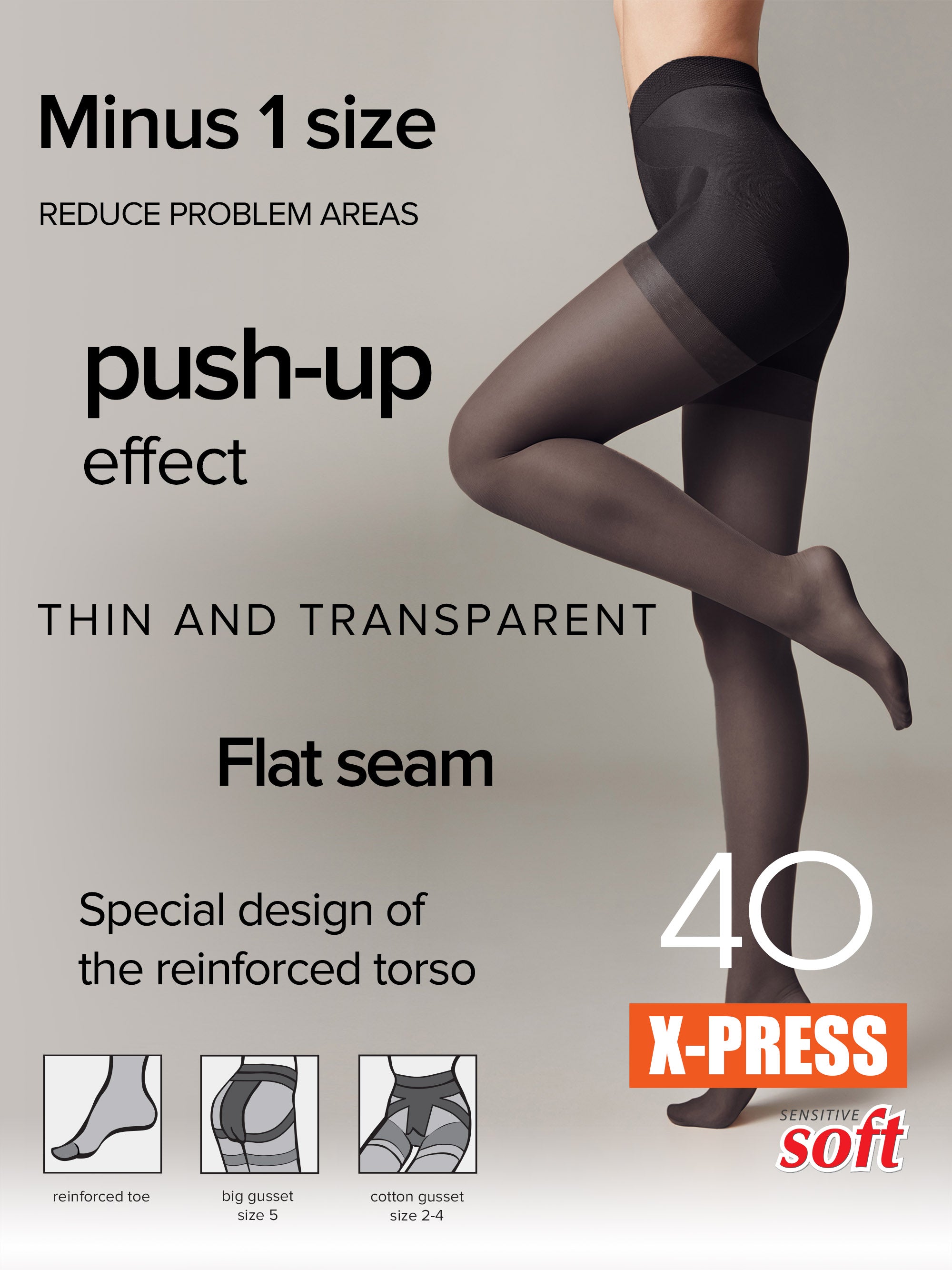 Tights Conte X-Press 40 Den - Body Shaping Secondary image