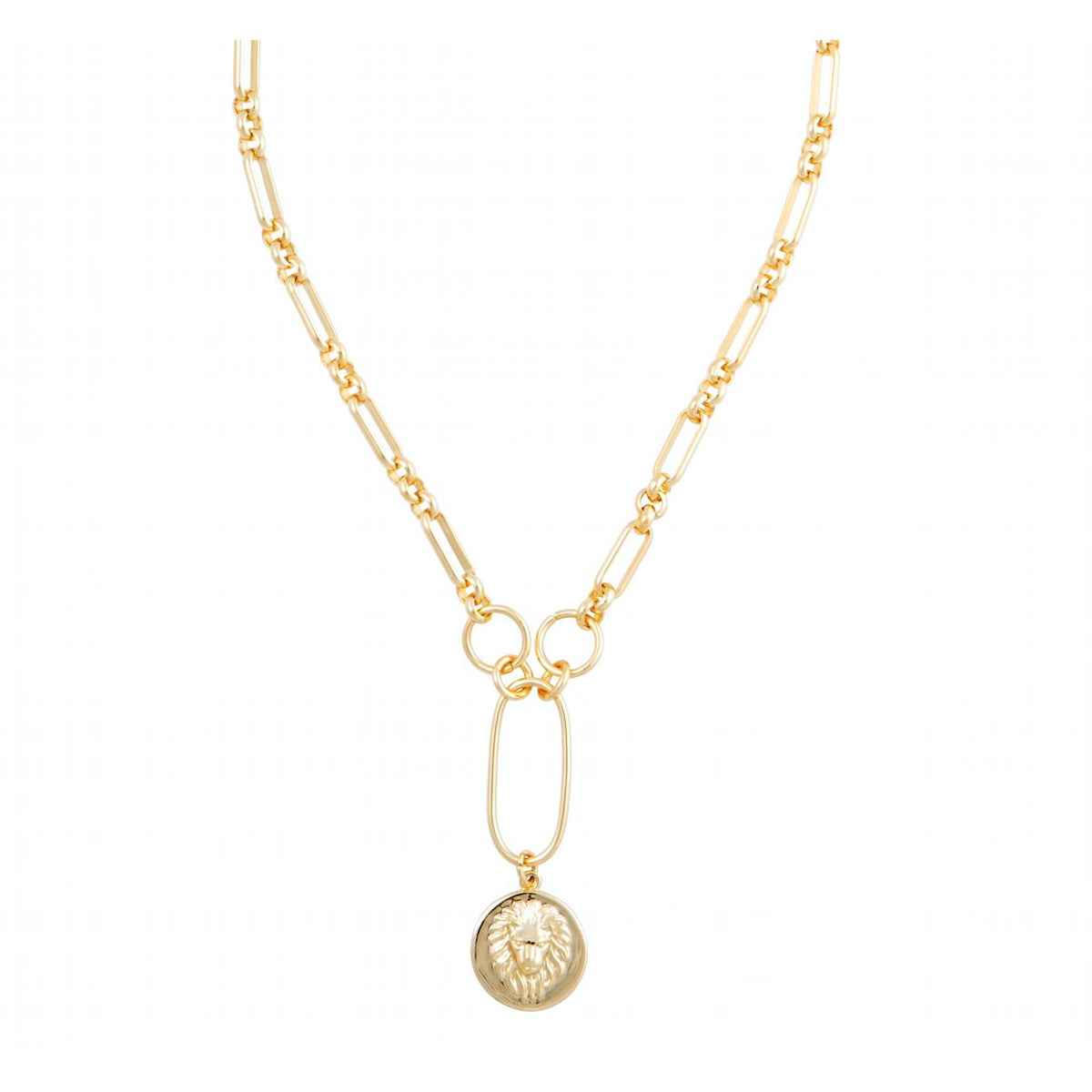 Zoe Lion Medallion Lariat Main image