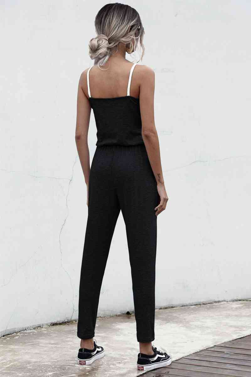 Contrast binding Cami Jumpsuit