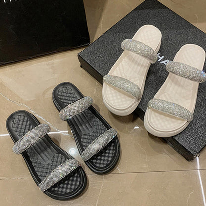 PU Leather Open Toe Platform Sandals