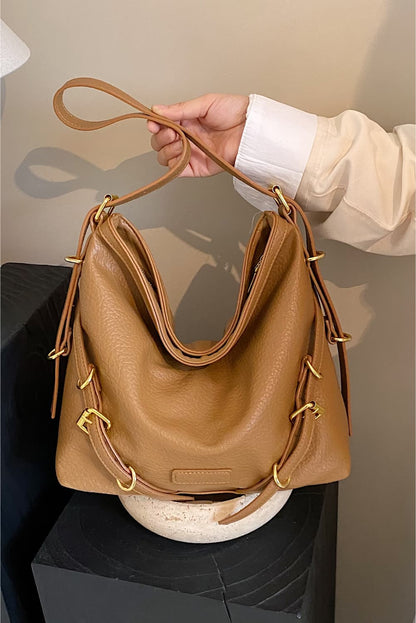 Large PU Leather Crossbody Bag - Shopiebay