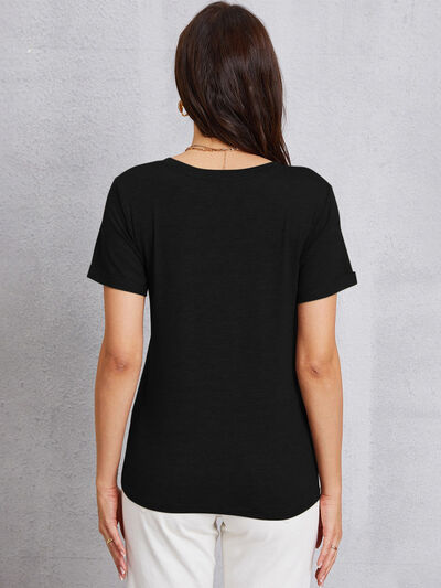 COFFEE V-Neck Short Sleeve T-Shirt