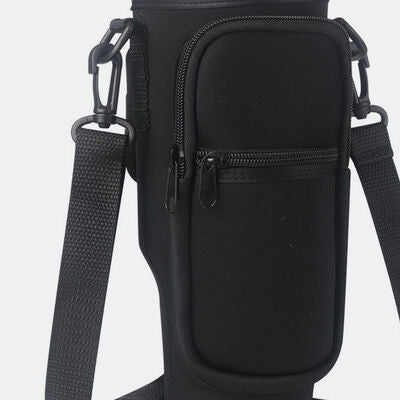 Insulated Tumbler Cup Sleeve With Adjustable Shoulder Strap