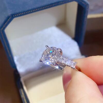 3 Carat Moissanite 925 Sterling Silver Ring