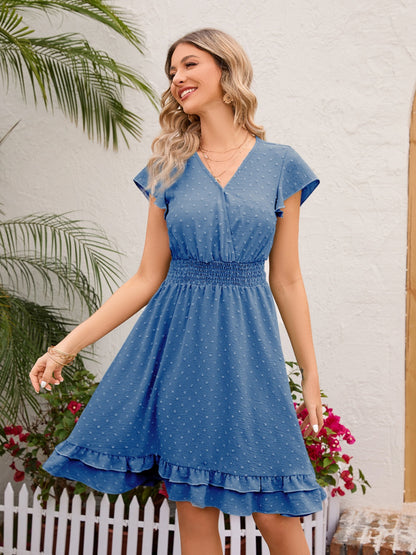 Swiss Dot Cap Sleeve Dress