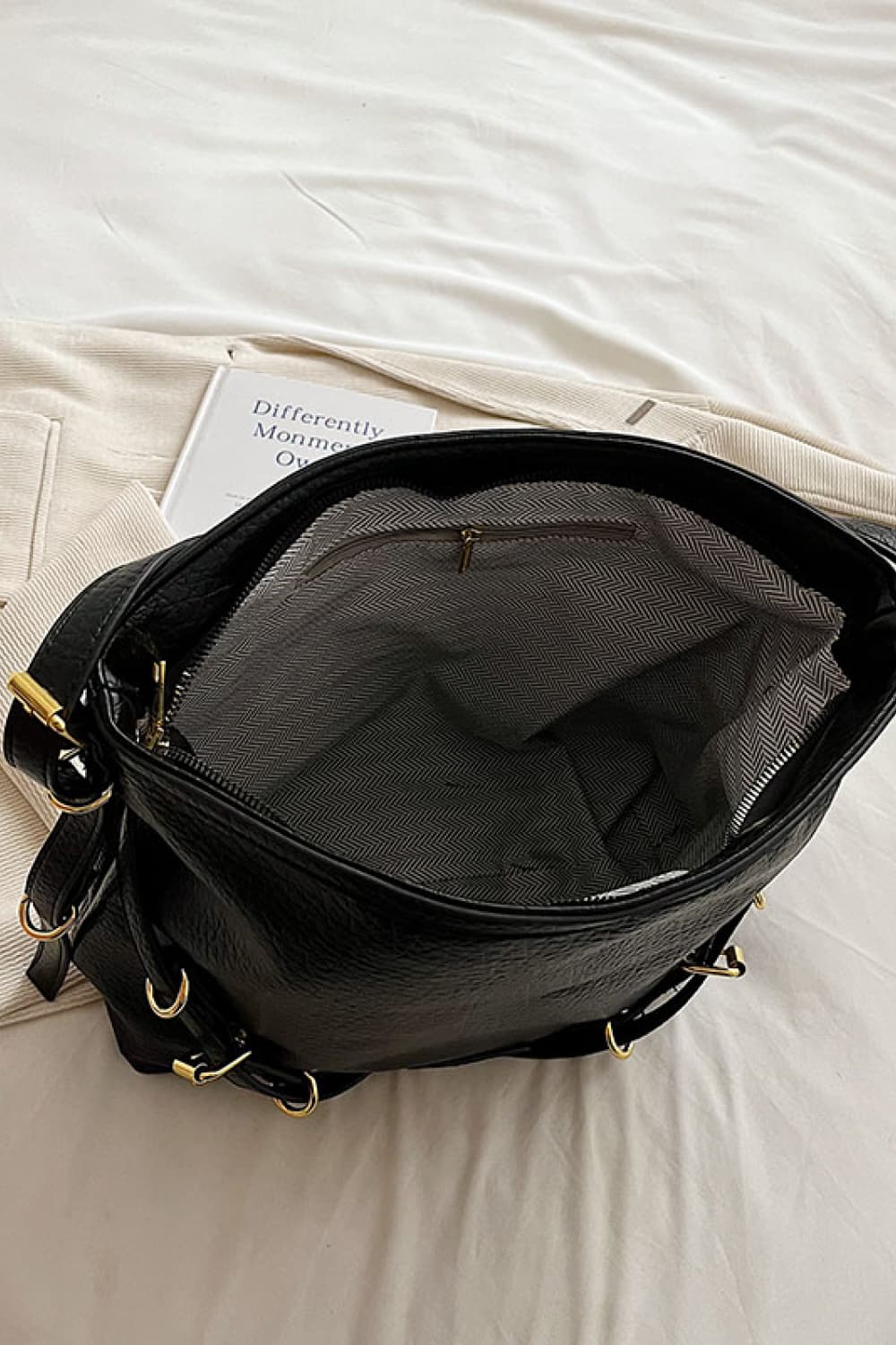 Large PU Leather Crossbody Bag - Shopiebay