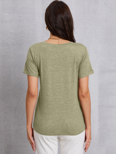 COFFEE V-Neck Short Sleeve T-Shirt