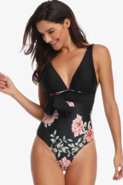 Floral Tied One-Piece Swimsuit