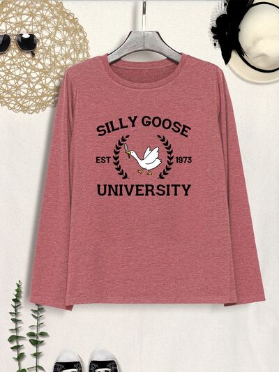 SILLY GOOSE UNIVERSITY Long Sleeve T-Shirt