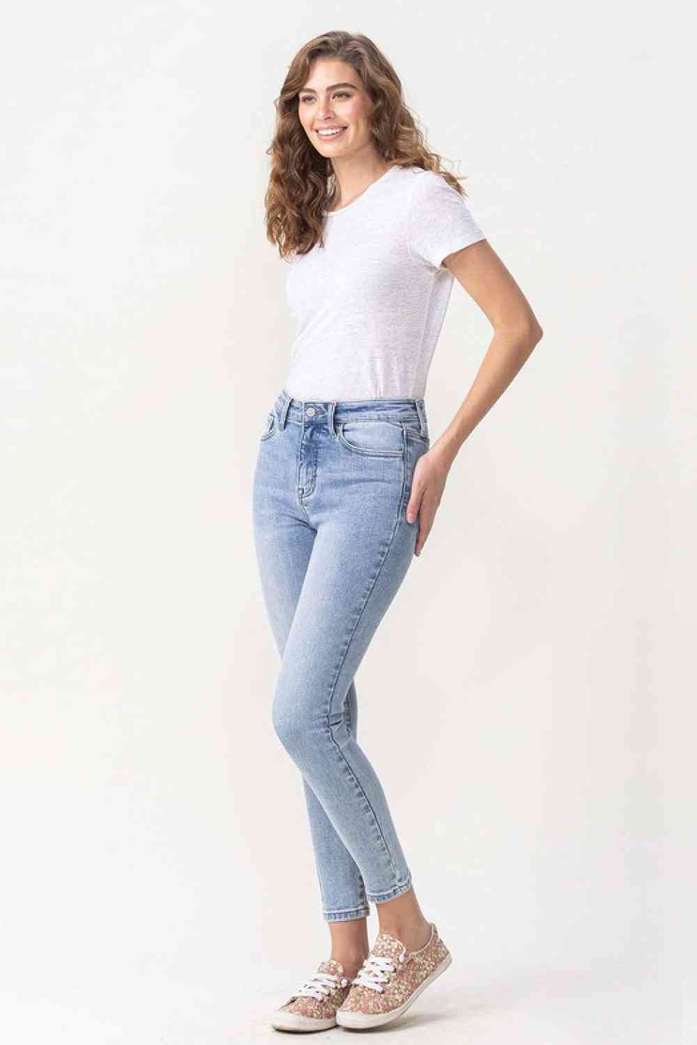 Lovervet Full Size Talia High Rise Crop Skinny Jeans