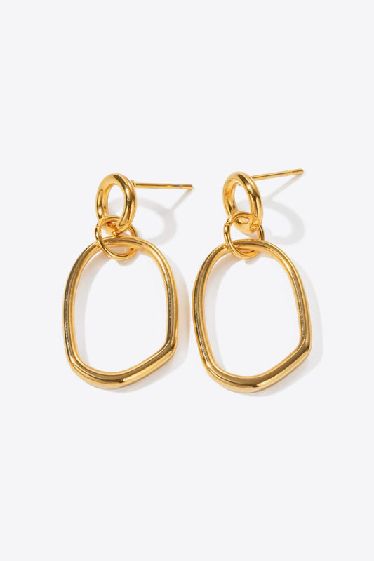 18K Gold-Plated Dangle Earrings - Shopiebay