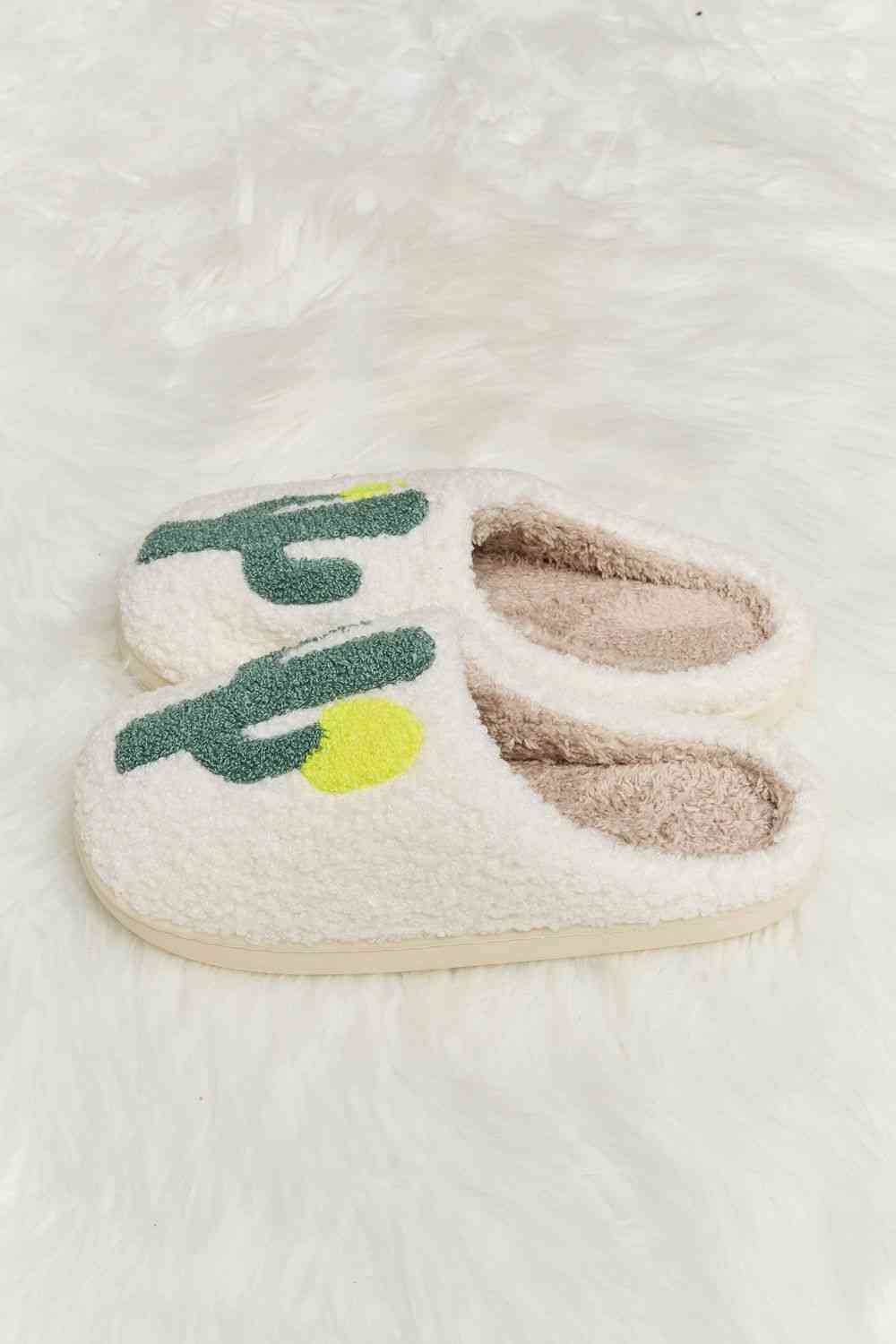 Melody Cactus Plush Slide Slippers