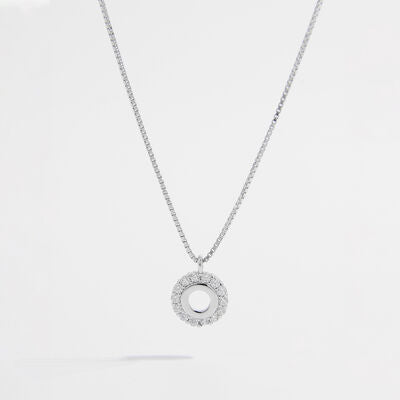 925 Sterling Silver Zircon Pendant Necklace