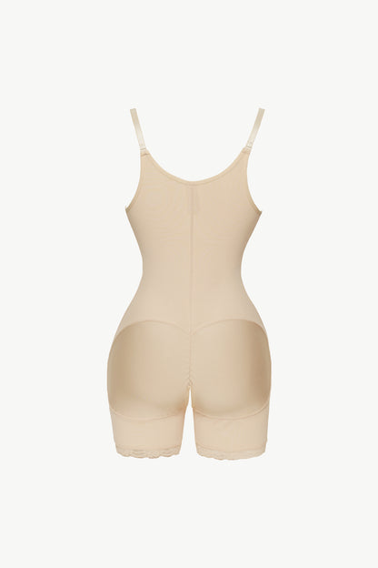 Full Size Side Zipper Under-Bust Shaping Bodysuit - Shopiebay