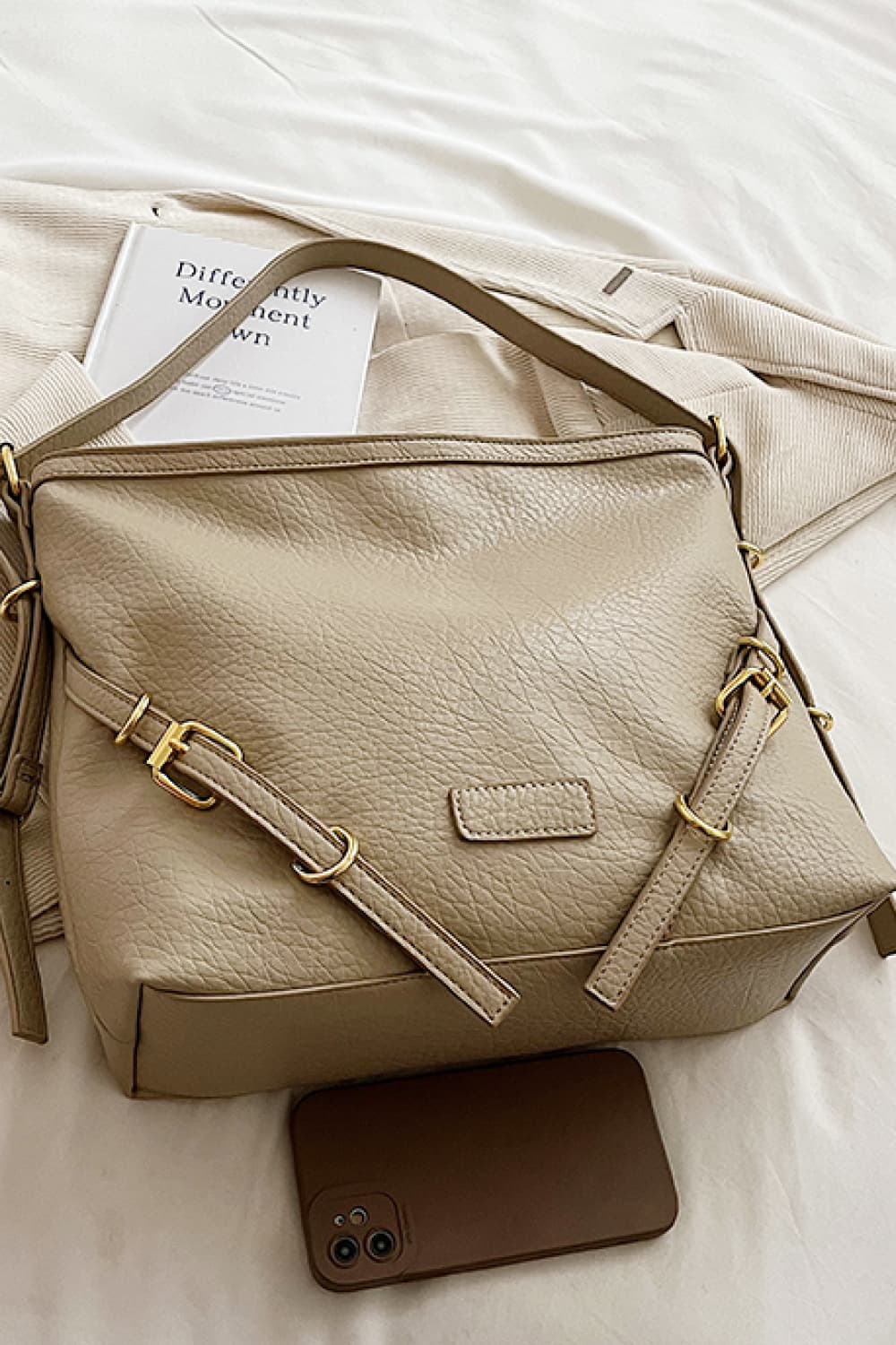 Large PU Leather Crossbody Bag - Shopiebay